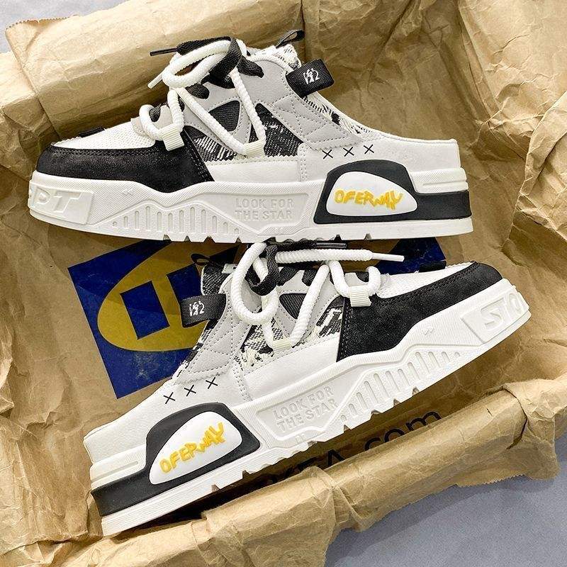 For Men's Summer New Breathable and Versatile One Foot Board Walking Shoes