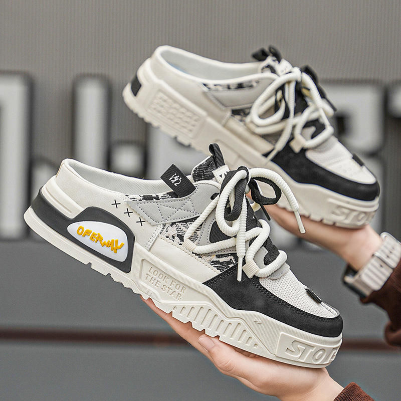 For Men's Summer New Breathable and Versatile One Foot Board Walking Shoes